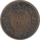 Copper Half Pice Coin of Victoria Empress of Calcutta Mint of 1888.