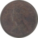 Copper Half Pice Coin of Victoria Empress of Calcutta Mint of 1893.