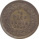 Bronze  Half Pice Coin of King George V of Calcutta Mint of 1914.