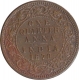 Copper One Quarter Anna Coin of Victoria Empress of Calcutta Mint of 1879.