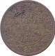 Copper Quarter Anna Coin of Victoria Empress of Bombay Mint of 1888.