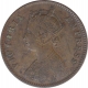 Copper One Quarter Anna Coin of Victoria Empress of Calcutta Mint of 1895.