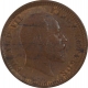 Copper One Quarter Anna Coin of King Edward VII of Calcutta Mint of 1903.