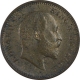 Bronze One Quarter Anna Coin of King Edward VII of Calcutta Mint of 1908.