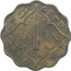 Nickle Brass One Anna Coin of King George V of Calcutta Mint of 1943.