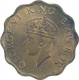 Nickle Brass One Anna Coin of King George V of Calcutta Mint of 1943.