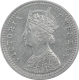 Silver Two Annas Coin of Victoria Empress of Bombay Mint of 1882.