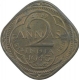 Nickel Brass Two Annas Coin of King George VI of Calcutta Mint of 1943.