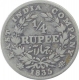 Silver One Quarter Rupee Coin of William IIII King of Calcutta Mint of 1835.