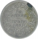 Silver Quarter Rupee Coin of Victoria Empress of Calcutta Mint of 1891.