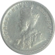 Silver Quarter Rupee Coin of King George V of Calcutta Mint of 1930.