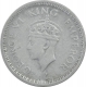 Silver One Quarter Rupee Coin of King George VI of Bombay Mint of 1945.