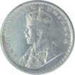 Silver Half Rupee Coin of King George V of Calcutta Mint of 1921.