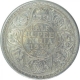 Silver Half Rupee Coin of King George V of Calcutta Mint of 1934.