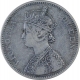 Silver One Rupee Coin of Victoria Queen of Bombay Mint of 1862.