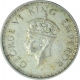 Silver One Rupee Coin of King George VI of Bombay Mint of 1943.