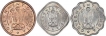 Bronze One Pice & Cupro Nickel Half Anna and One Anna Coin of Bombay Mint of Republic India.