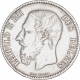 Silver Five Francs Coin of Leopold II of Belgium.