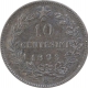 Copper Ten Cent Coin of Umberto I of Italia.