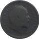 Error Bronze One Quarter Anna Coin of King Edward VII of Calcutta Mint of 1908.