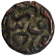 Copper Half Dam Coin of Akbar of Dogaon Mint.