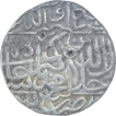 Silver One Rupee Coin of Akbar of Jaunpur Mint.