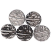 Silver One Rupee Coins of Jahangir of Tatta Mint of Different Months.