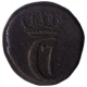 Copper Ten Cash Coin of Christian VII of India Danish.