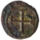 Copper Half Bazarucos Coin of Diu of India Portuguese.