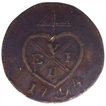 Copper Half Pice Coin of Bombay Presidency.