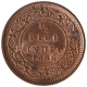 Copper Half Pice Coin of Victoria Empress of Calcutta Mint of 1886.