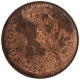 Copper Half Pice Coin of Victoria Empress of Calcutta Mint of  1887.