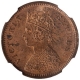 Copper Half Pice Coin of Victoria Empress of Calcutta Mint of 1887.