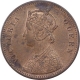 Copper One Quarter Anna Coin of Victoria Queen of Calcutta Mint of 1862.