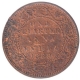 Copper One Quarter Anna Coin of Victoria Empress of Calcutta Mint of 1880.