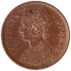 Copper One Quarter Anna Coin of Victoria Empress of Bombay Mint of 1889.