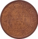 Copper One Quarter Anna Coin of Victoria Empress of Calcutta Mint of 1889.