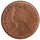 Copper One Quarter Anna Coin of Victoria Empress of Calcutta Mint of 1897.