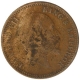 Bronze One Quarter Anna Coin of King Edward VII of Calcutta Mint of 1906.