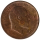 Bronze One Quarter Anna Coin of King Edward VII Calcutta Mint of 1909.