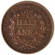 Copper Half Anna Coin of East India Company of Madras Mint of 1835.