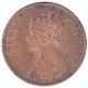 Copper Half Anna Coin of Victoria Empress of Bombay Mint of 1877.