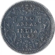 Silver Two Annas Coin of Victoria Empress of Calcutta Mint of 1883.