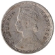 Silver One Quarter Rupee Coin of Victoria Empress of Calcutta Mint of 1882.