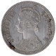 Silver One Quarter Rupee Coin of Victoria Empress of Calcutta Mint of 1883.