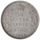 Silver One Quarter Rupee Coin of King Edward VII of Calcutta Mint of 1910.