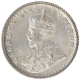 Silver One Quarter Rupee Coin of King George V of Calcutta Mint of 1914.