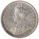 Silver One Quarter Rupee Coin of King George V Calcutta Mint of 1916.