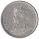 Silver One Quarter Rupee Coin of King George V of Calcutta Mint of 1918.