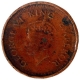 Copper One Quarter Rupee Coin of King George VI of Calcutta Mint of  1943.